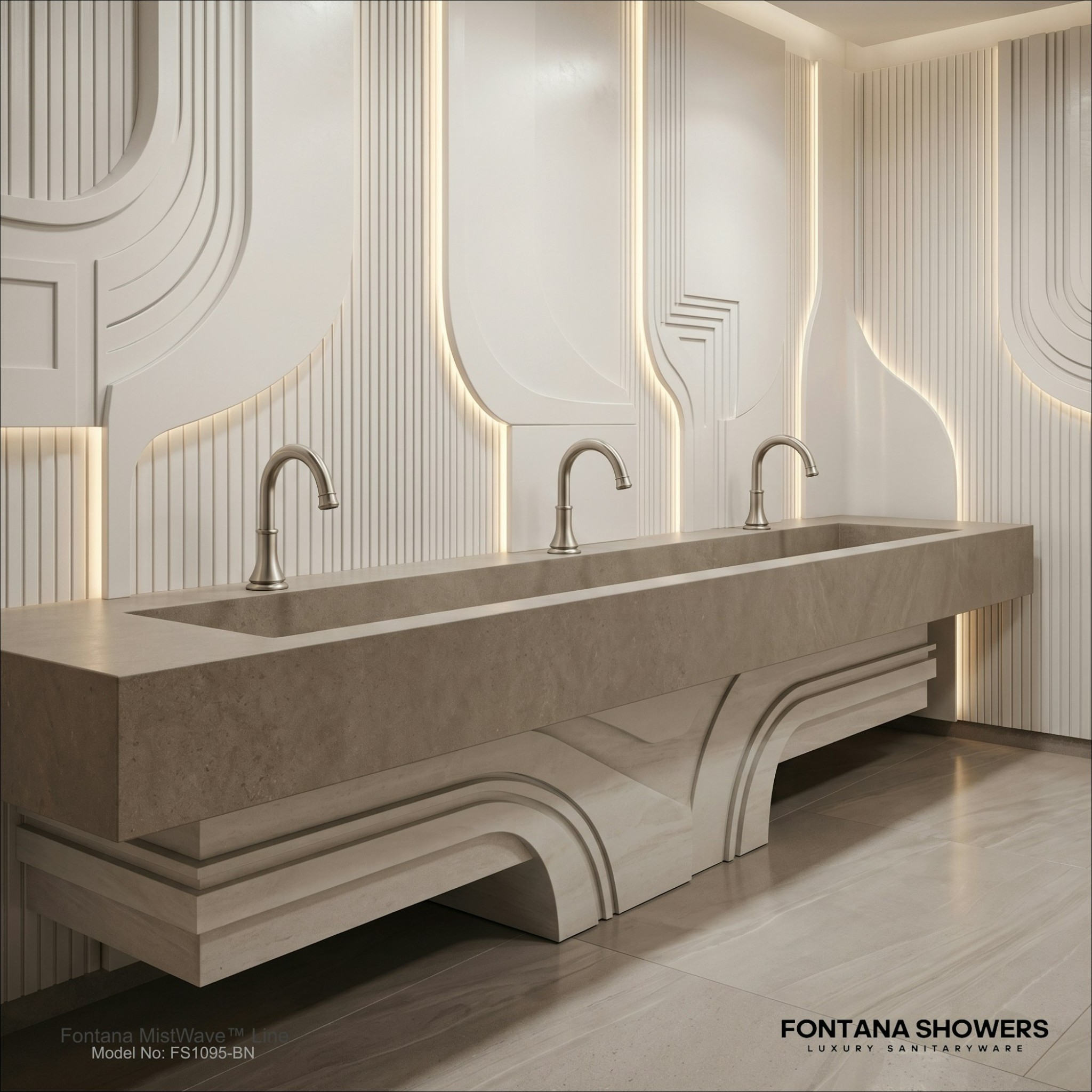 Commercial restroom sinks and touchless faucets for building type applications