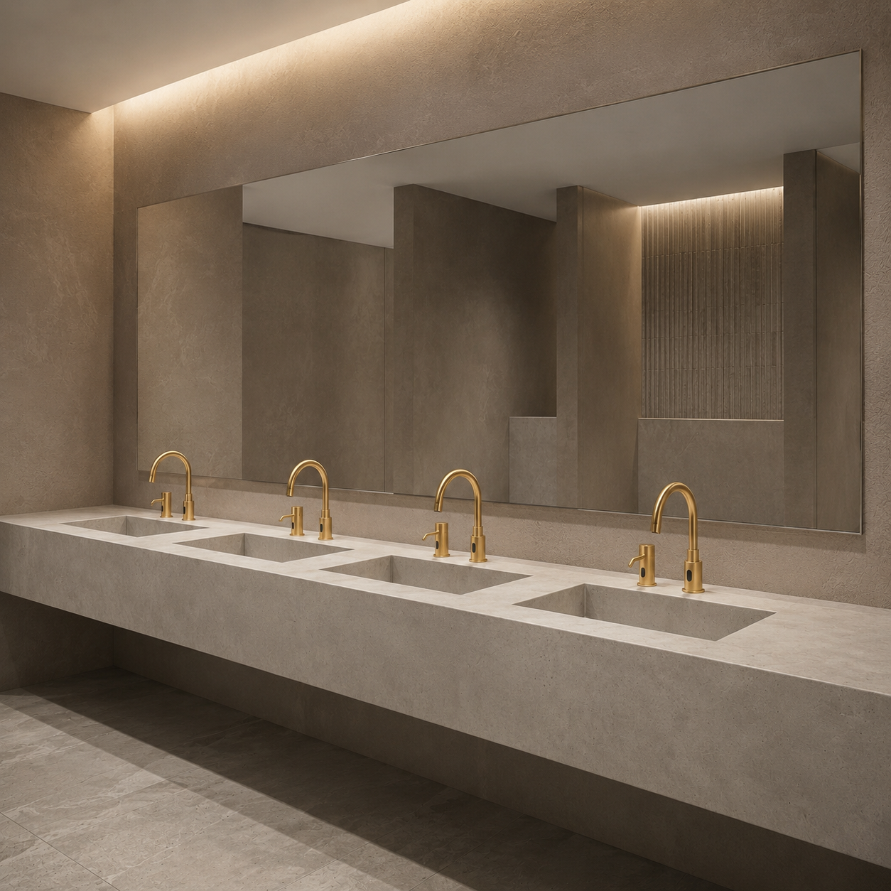 Fontana Manilva polished chrome automatic sensor faucet for modern residential and commercial lavatories