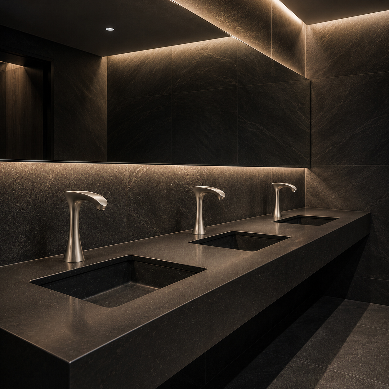 Actual touchless faucet for maintenance and serviceability planning