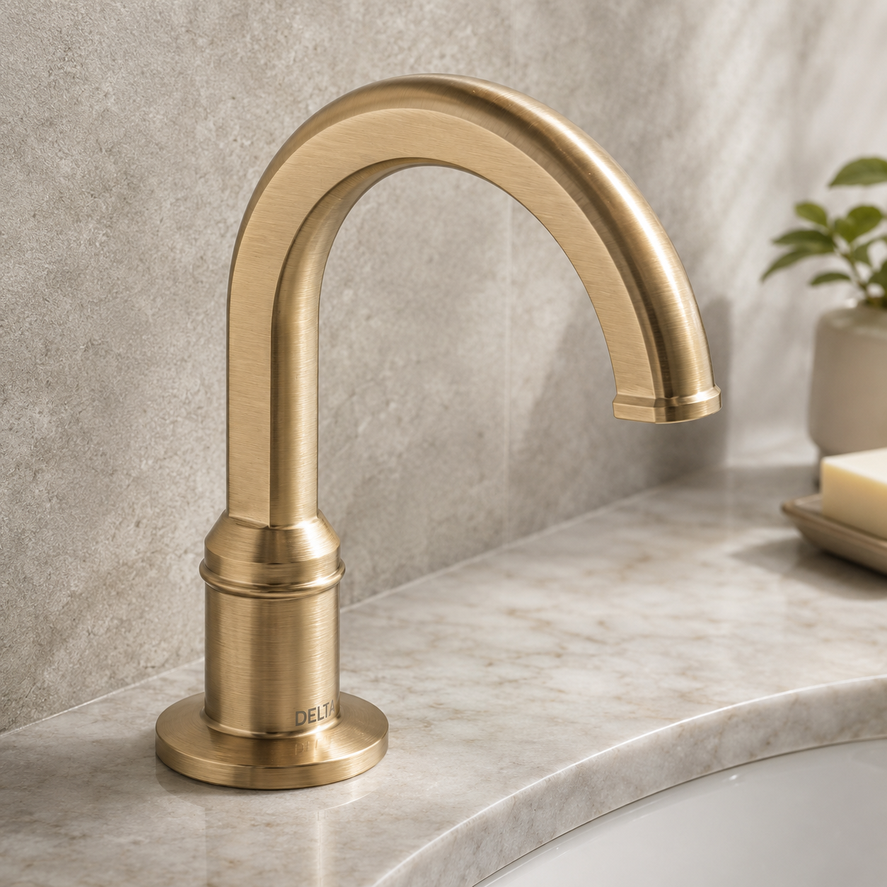 Delta Rustica Champagne Bronze Commercial Touchless Sensor Faucet