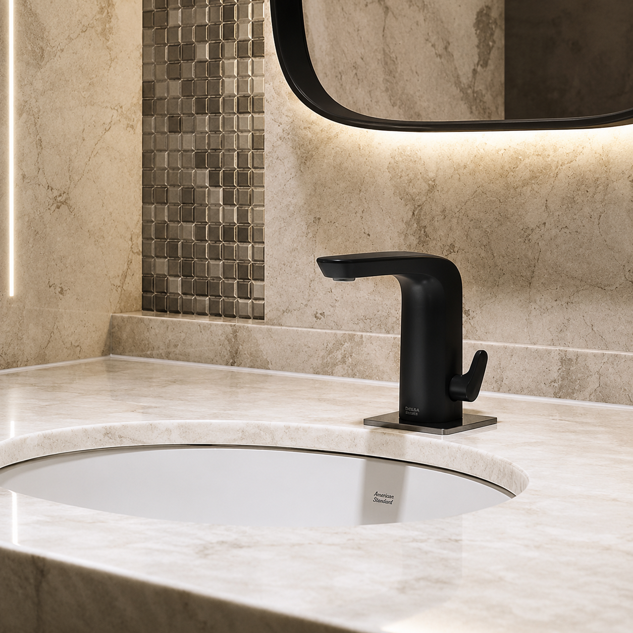 American Standard NextGen Selectronic Matte Black Commercial Touchless Faucet